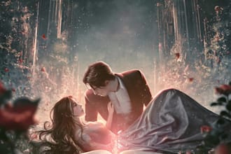 design romance book cover or ebook cover