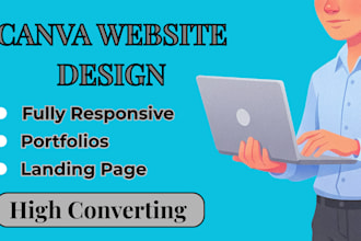 do canva website, landing page, portfolio website, business website, web design