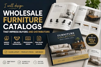 design wholesale furniture catalog that impress buyers and distributors