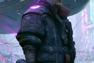 sci fi character illustration or sci fi character