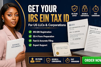 get your irs ein tax id for your US llc or corporation in 48 hours