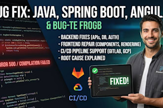 fix your spring boot, angular, react or java bug in 24 hours