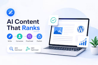 write ai content, humanize, proofread, and publish on your website aeo and GEO