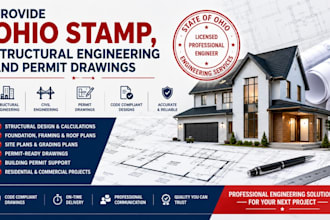provide ohio stamp, structural engineering and permit drawings