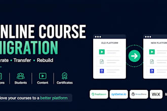 migrate your online course, lms course, freshlearn, teachable, kajabi, thinkific