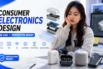 consumer electronics product design and 3d cad modeling for new hardware