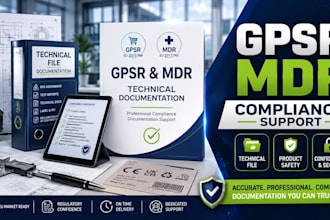 provide gpsr and mdr compliance documentation support
