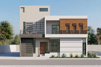 architecture drawing in autocad, sketchup