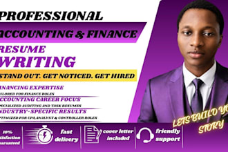 write sales, executive, finance, banking, accounting and saas resume writing