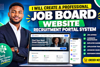 create a professional job board website recruitment portal system
