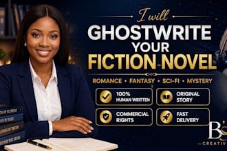 write a captivating fiction novel romance fantasy sci fi ghostbook