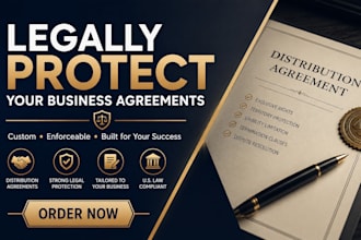 draft a custom exclusive distribution agreement by a US attorney