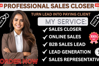 sales closer sales rep b2b sales lead sales agent online sales lead generation