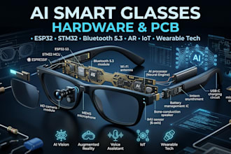 design ai smart glasses pcb and wearable hardware with ar smart glasses electron