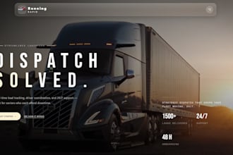develop a custom truck dispatch management web application for your truck