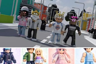 create custom roblox character models, avatars and game ready accessories