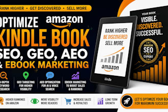 optimize amazon kindle book SEO GEO aeo and ebook marketing