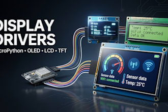 create custom oled lcd and tft display drivers in micropython