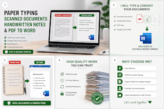 scanned documents, handwritten notes, and PDF into word