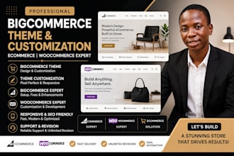 design bigcommerce theme bigcommerce customization ecommerce woocommerce expert