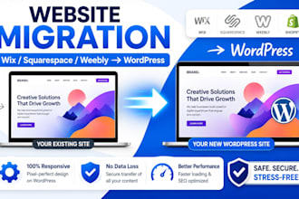 migrate wix, squarespace, weebly to wordpress website design