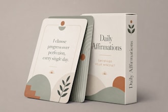 design your conversation starter cards afirmation and motivational card deck box