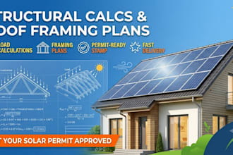 do solar structural calculation and roof framing plan for permit