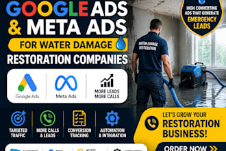 run google ads and meta ads for water damage restoration companies