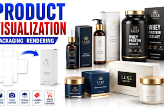 design 3d product visualization rendering packaging ecommerce images