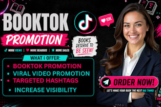 do booktok promotion, book marketing and tiktok influencer promotion
