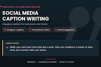 write social media captions