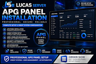 setup professional apg, panel installation,  credit setup