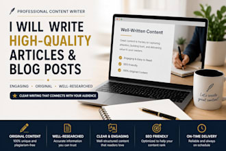 write high quality articles and blog posts
