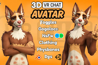 edit, customize, optimize and upload your vrchat furry or anime avatar