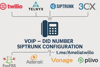 setup twilio voip, vicidial, vapi sip trunk asterisk call center dailer a2p10dlc