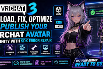upload, fix, optimize, publish your vrchat avatar in unity with sdk error repair