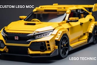 create custom 3d lego model lego set toys manual instructions 3d lego car ship
