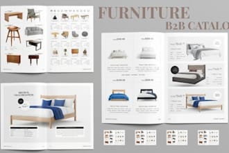 design office furniture product catalog lookbbok that wins wholesale buyers