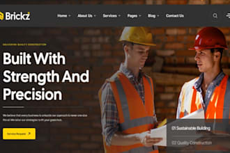 design wix construction website home renovation contractor building website