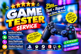 console game tester, indie playtest, gameplay bug hunter, game QA analyst, beta