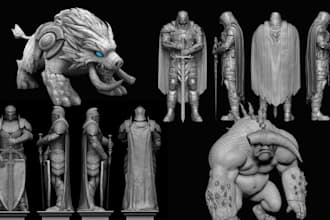 sculpt your 3d character, miniatures and bust for 3d printing