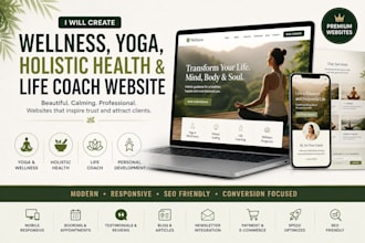 wellness website yoga website holistic website health and life coach website