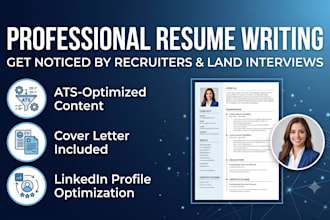 write, edit, and redesign a professional ats friendly resume and CV