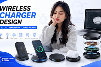wireless charging product design and consumer electronics cad modeling service