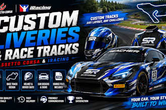 create premium racing liveries for iracing and assetto corsa
