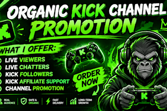 do organic kick promotion to boost your followers and interaction