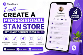 create a professional stan store setup and optimize it for sales
