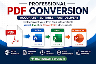 convert PDF to word, excel and powerpoint professionally