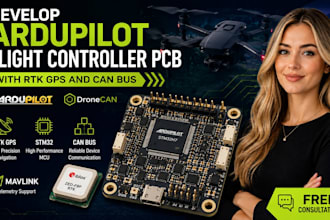 develop ardupilot flight controller pcb with rtk gps and can bus