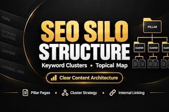 build SEO silo structure, keyword clusters, and topical map